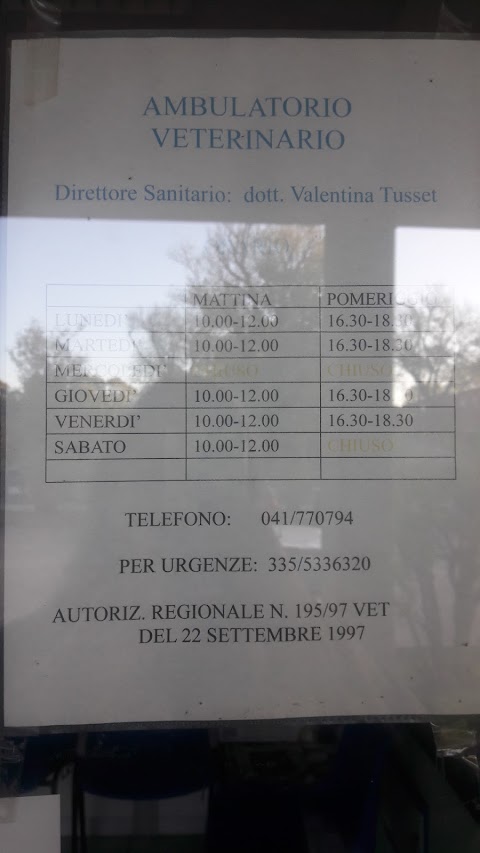 Ambulatori Veterinario Associato Tusset Vianello