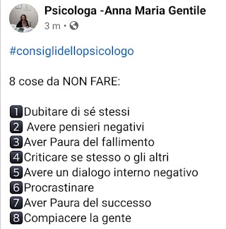 Dott.ssa Gentile Anna Maria Psicologa, Psicoterapeuta Cognitivo-Comportamentale, Terapeuta EMDR