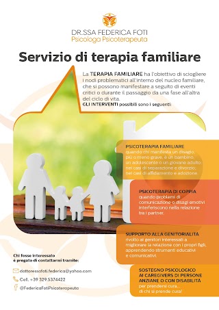 Psicoterapia familiare, Psicologia del benessere e Terapia EMDR - Dr.ssa Foti Federica