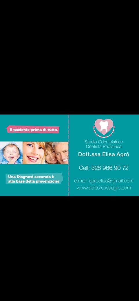 Studio Odontoiatrico Dott.ssa Elisa Agrò Dentista Pediatrica Ortodontista -Impianti -Faccette -Apparecchi invisibili-Estetica