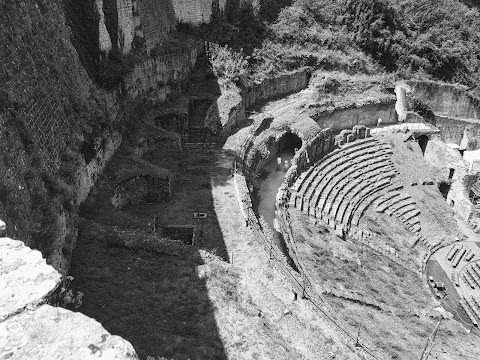Panoramic view of Roman Theater of Volterra