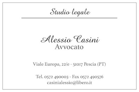 Studio Legale CASINI Avv. ALESSIO - Consulenza Legale - Pescia