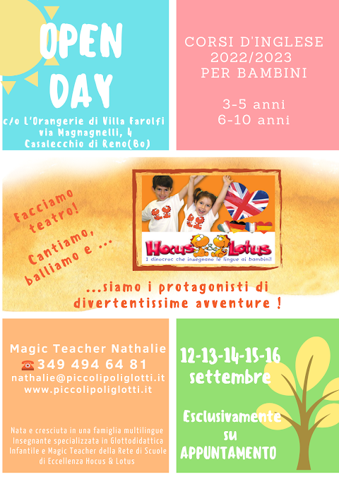 Inglese per Bambini con Hocus&Lotus Magic Teacher Nathalie-Corsi e Lab