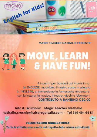 Inglese per Bambini Bologna con Hocus&Lotus Magic Teacher Nathalie-Corsi e Lab