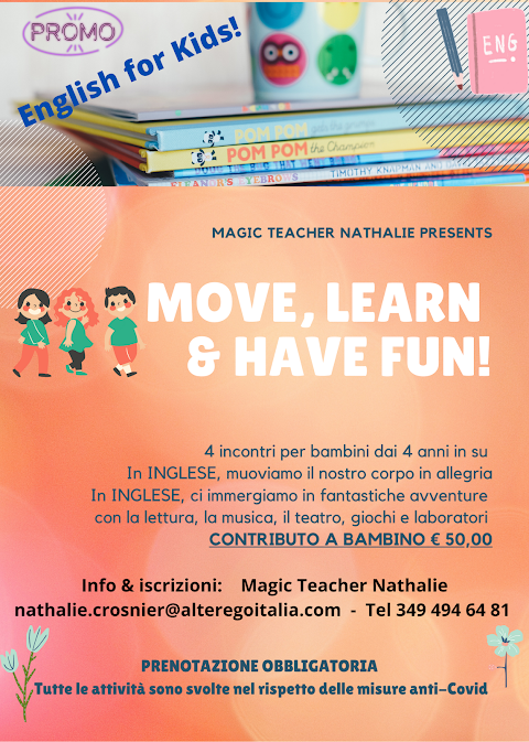 Inglese per Bambini Bologna con Hocus&Lotus Magic Teacher Nathalie-Corsi e Lab