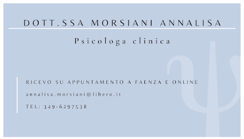 Dott.ssa Morsiani Annalisa Psicologa Faenza