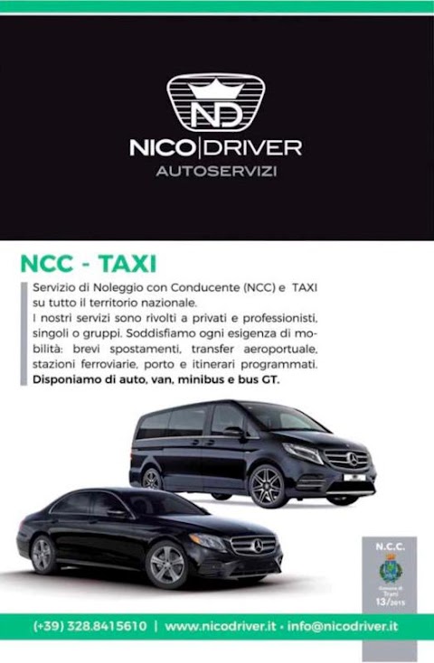 Taxi Trani Ncc Nicodriver Autoservizi