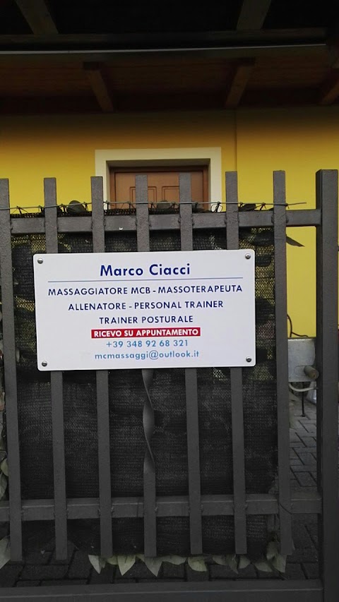 Dott. Marco Ciacci Massaggiatore Massofisioterapista Chinesiologo