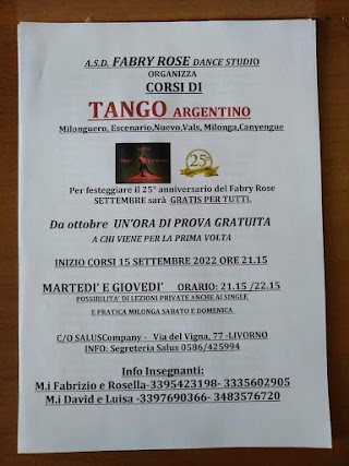 A.S.D. Fabry Rose Dance Studio C/O Starlight Dance Studio - Scuola di Tango Argentino, Escenario, Nuevo, Milonga, Canyengue