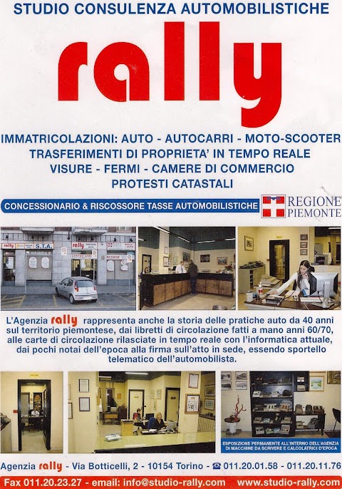 Agenzia Rally dal 1971 a servizio Cittadino e Azienda