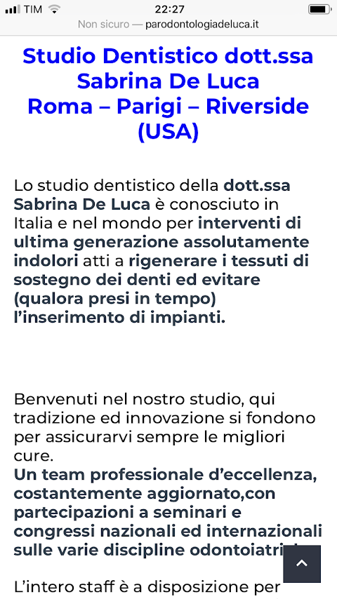 Studio Dentistico di Parodontologia Dott.ssa Sabrina De Luca