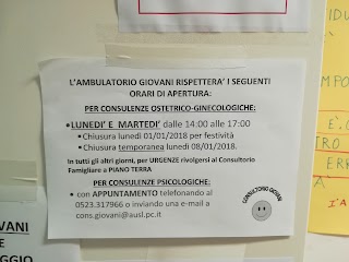 Sportello Psicologico Consultorio Giovani Ausl Piacenza