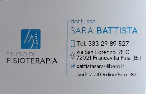 Dott.ssa Sara Battista - Studio di Fisioterapia