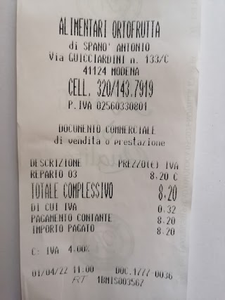 ALIMENTARI ORTOFRUTTA di SPANÒ ANTONIO