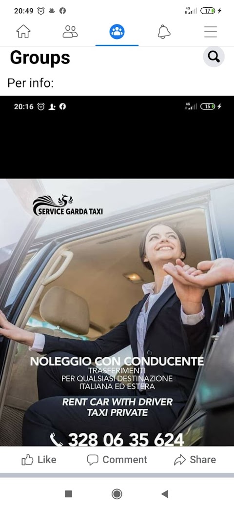 Service personal driver noleggio con conducente lago di Garda