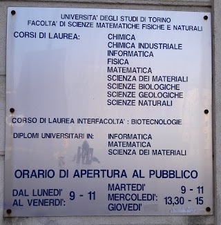 Università Degli Studi di Torino, Segreteria Studenti Polo delle Scienze della Natura