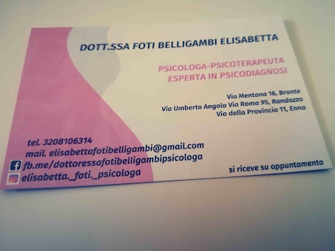 Dott. ssa Foti Belligambi Elisabetta, Psicologa, Psicoterapeuta, Esperta in Psicodiagnosi