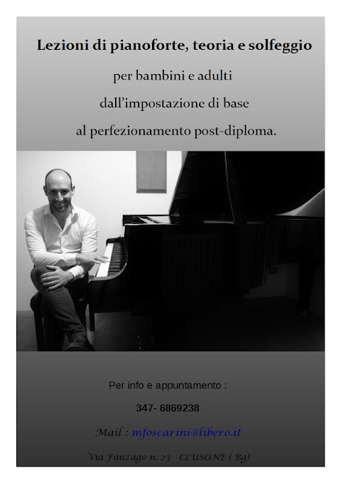 Massimiliano Foscarini pianista e maestro di pianoforte