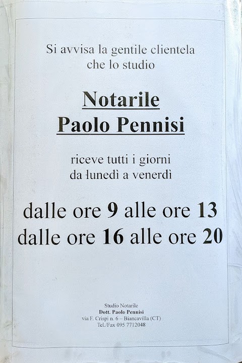 Notaio Paolo Pennisi