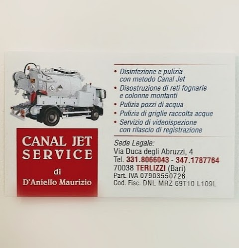 Autospurgo Canal jet service di D’Aniello Maurizio