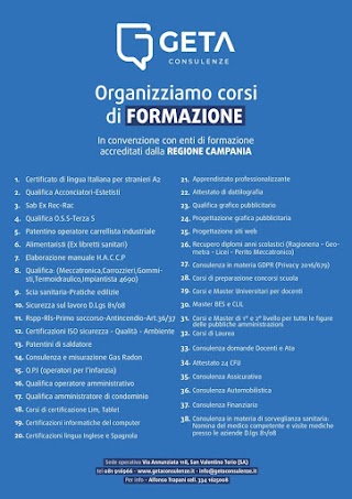 GETA Corsi di Formazione - Sicurezza sul Lavoro - H.A.C.C.P - Visite Mediche Aziendali