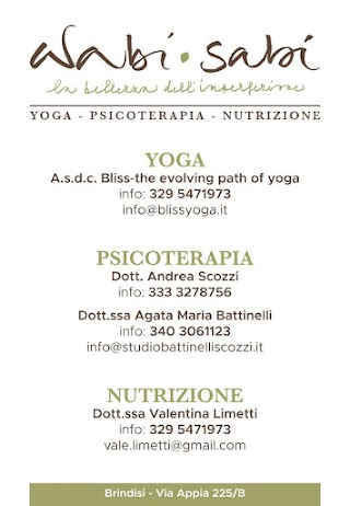 Wabi Sabi. Yoga - Psicoterapia - Nutrizione