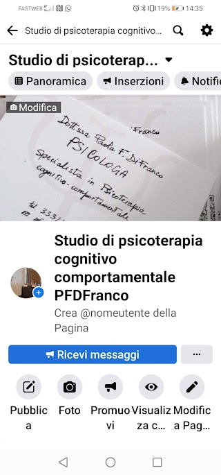 Studio di psicoterapia cognitivo-comportamentale Dott.ssa Paola F Di Franco