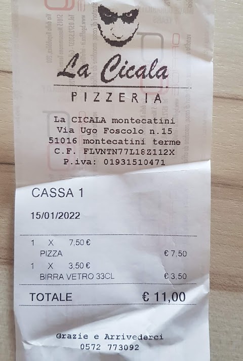 Pizzeria La Cicala Montecatini