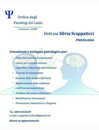 Psicologa Psicoterapeuta Roma Ostia Dott.ssa Silvia Scappaticci