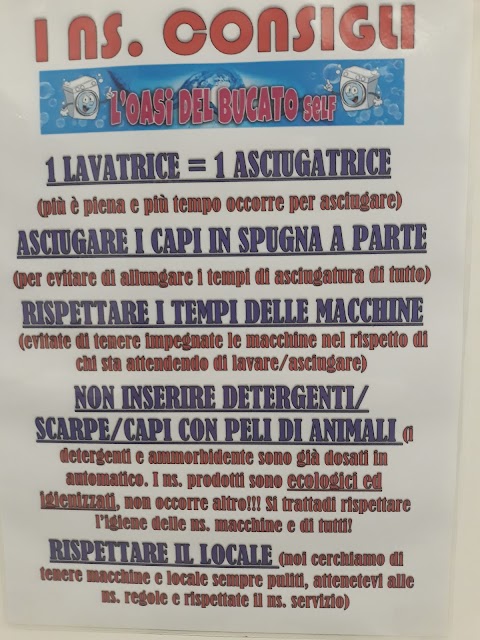 L'OASI DEL BUCATO SELF DI BARILE GIOACCHINO (Lavanderia Self Service)