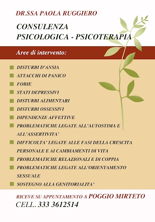 Dott.ssa Paola Ruggiero - Psicologo Psicoterapeuta