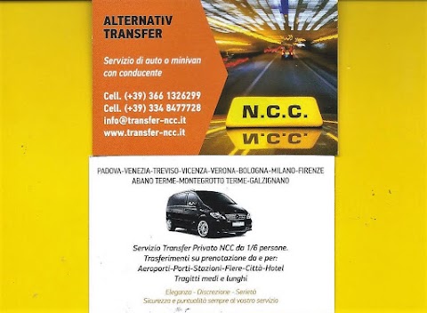 servizio NCC TAXI RENT CAR WITH DRIVER service