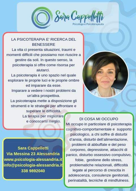 STUDIO DI PSICOLOGIA E PSICOTERAPIA DELLA DOTT.SSA SARA CAPPELLETTI