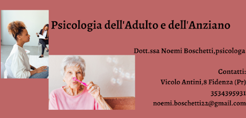 Dott.ssa Noemi Boschetti- Sportello di Psicologia dell'Adulto e dell'Anziano