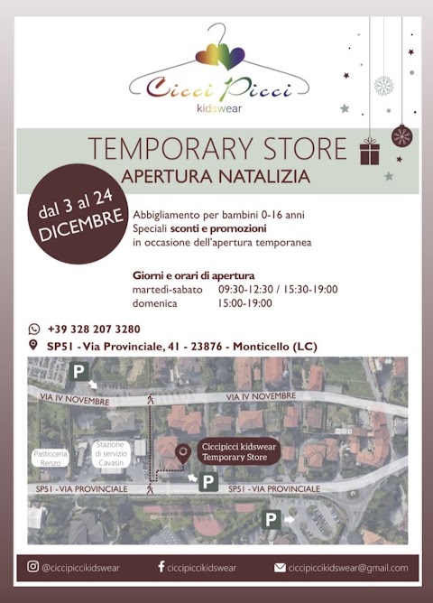 CicciPicci Kidswear Temporary Store