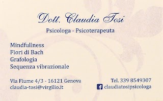Dott.ssa Claudia Tosi Psicologa Genova