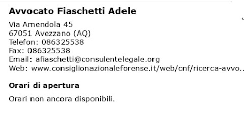 Avvocato Adele Fiaschetti