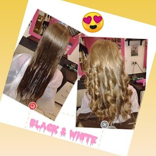 Black & white hair style