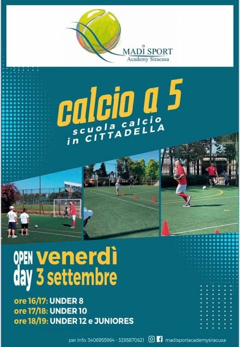 Madi Sport Academy Centro Sportivo Scuola Calcio Calcio a 5 cinque Campi di Calcio Siracusa Sport Calcetto Futsal a Siracusa