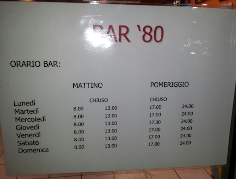 Bar 80'