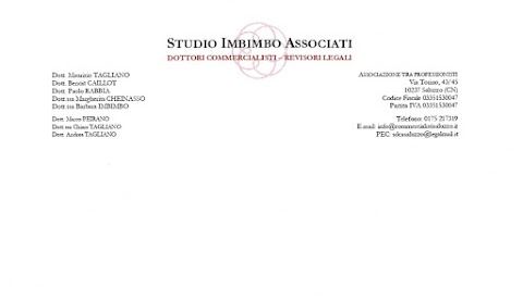 STUDIO IMBIMBO ASSOCIATI - Tagliano, Caillot, Rabbia, Cheinasso e Imbimbo