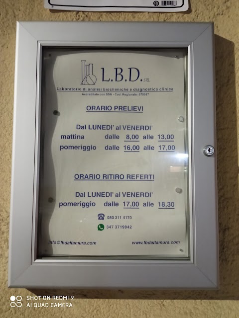 L.B.D Laboratorio di Analisi Biochimiche e Diagnostica Clinica