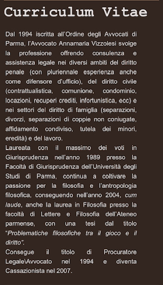avvocato Vizzolesi divorzio separazioni risarcimento danni civile penale a Langhirano