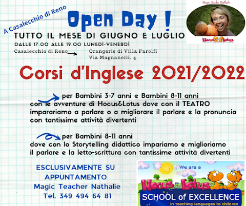 Inglese per Bambini con Hocus&Lotus Magic Teacher Nathalie-Corsi e Lab