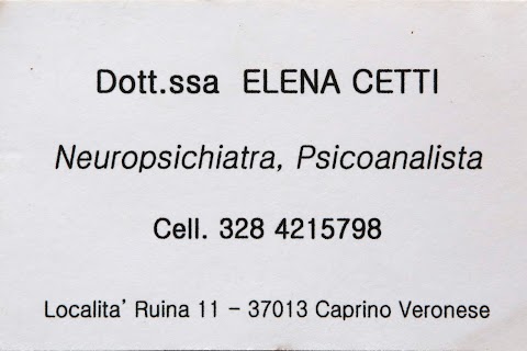 Psicoanalista D.ssa Elena Cetti Caprino Veronese