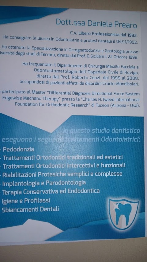 STUDIO DENTISTICO DOTT.SSA DANIELA PREARO