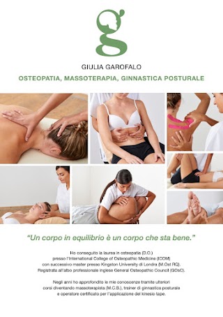 Giulia Garofalo Osteopata e Massoterapista