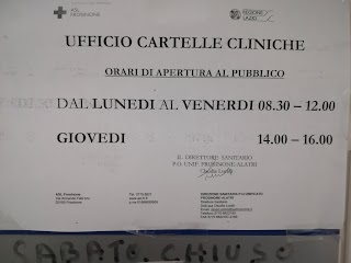 Ospedale di Frosinone, Archivio cartelle cliniche