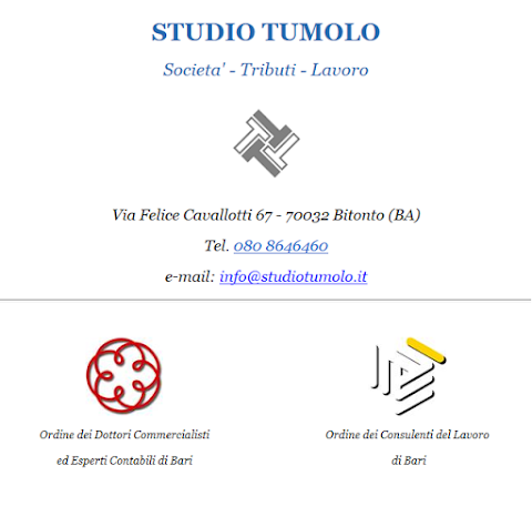 STUDIO TUMOLO - Società, Tributi, Lavoro