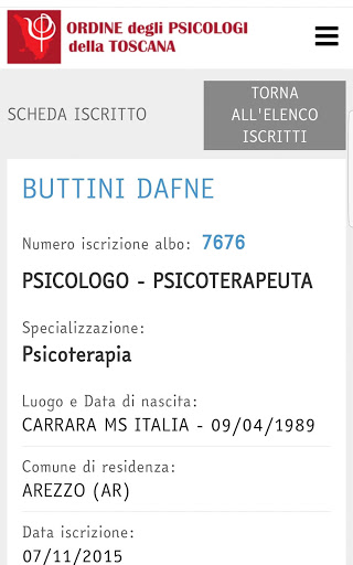 Dott.ssa Dafne Buttini, Psicologa e Psicoterapeuta - Consulenza Psicologica e Psicoterapia ESCLUSIVAMENTE ONLINE